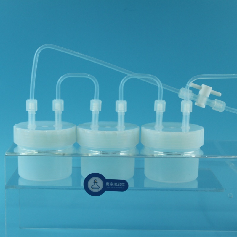 250mlPFA吸收瓶硼磷特氟龍四氟吸收瓶裝置氫氣耐酸堿洗氣瓶可定制