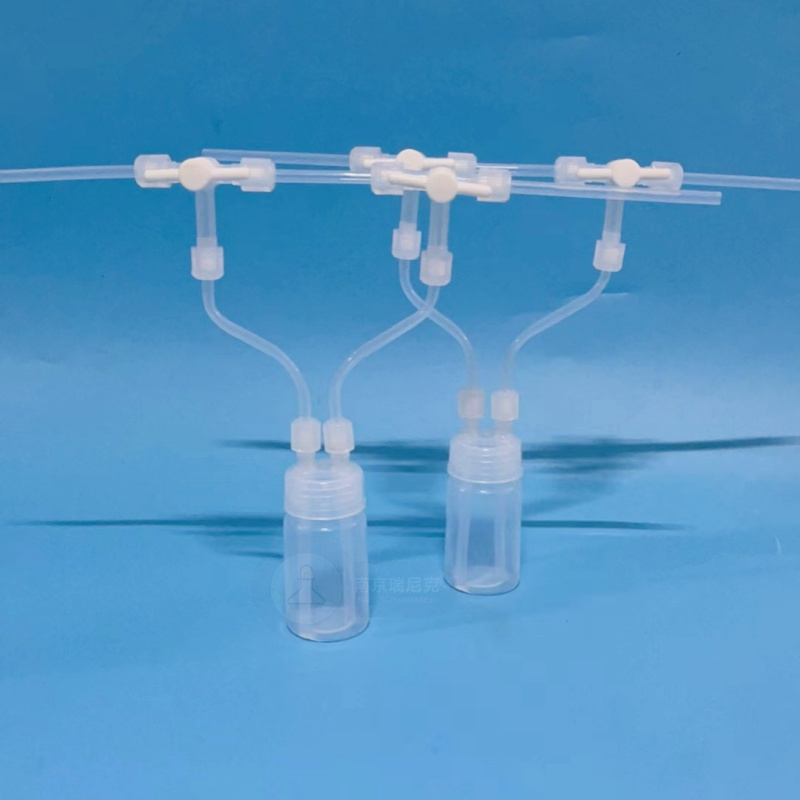 PFA洗氣瓶串聯(lián)特氟龍氣體吸收瓶耐腐蝕
